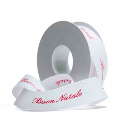 NASTRO GROS GRAIN NATALE MM25X20MT WHITE NASTRO GROS GRAIN NATALE MM25X20MT WHITE