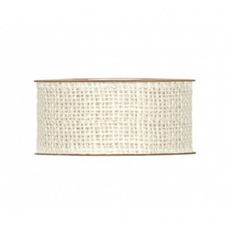 NASTRO JUTA MM40X9MT BIANCO  - 4302G 01