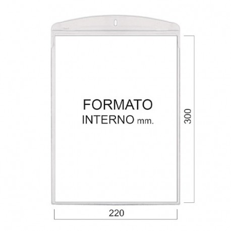 BUSTA FAVORIT 22X30 PORTA AVVISI PVC TOP
