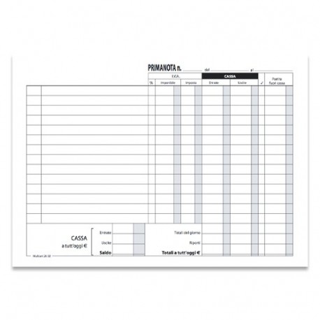 BL. PRIMA NOTA CASSA CON IVA 50X2 C/C 14