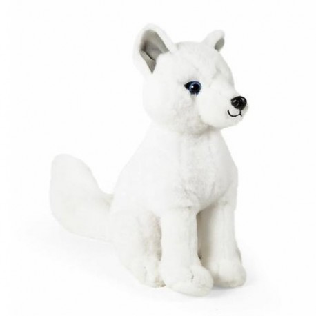 PELUCHE VOLPE BIANCA ARTICA SEDUTA H28CM