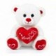 PELOUCHE ORSETTO H.25CM C/CUORE BIANCO