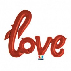 PALLONCINI FOIL SCRITTA LOVE RED 101X67