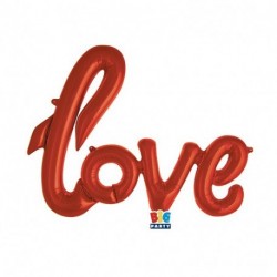 PALLONCINI FOIL SCRITTA LOVE RED 56X34