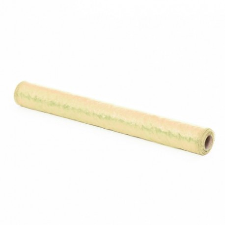 BOBINA ORGANZA 48CMX10YD GIALLO CREMA  -