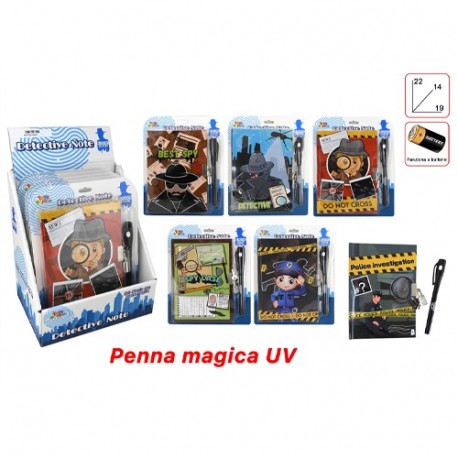 DIARIO SET NOTES DETECTIVE 18CM(MV.6PZ)