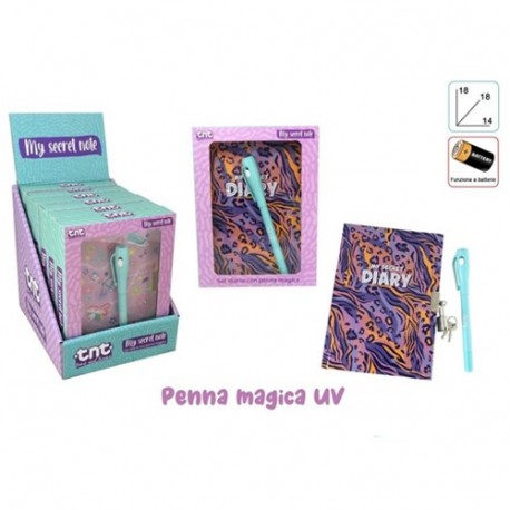 DIARIO CON PENNA MAGICA 18CM (MV 6PZ)