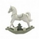 CAVALLO A DONDOLO H27CM BIANCO/GRIGIO  -