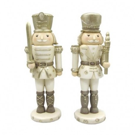 SOLDATO H25,5CM CREMA/ORO POLIRESINE  -