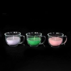 CANDELA PROFUMATA IN TAZZA DI VETRO H
