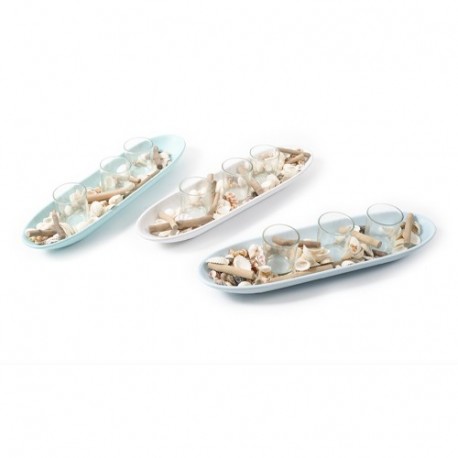 BARCA PORTACANDELA 3  FUOCHI E DECORAZIO