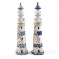 FARO GRANDE IN LEGNO CON LUCI 12XH.47CM