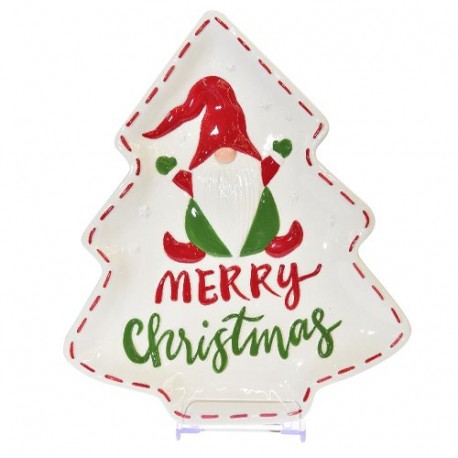PIATTO IN CERAMICA CHRISTMAS 32X27CM  -