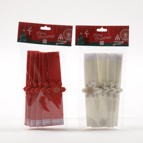 SET 6 PORTATOVAGLIOLI PANNOLENCI 18X5CM