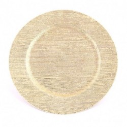 SOTTOPIATTO ORO IN PLASTICA D.33CM  -