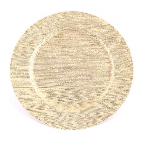 SOTTOPIATTO ORO IN PLASTICA D.33CM  -