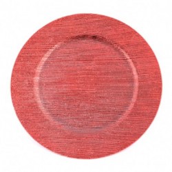 SOTTOPIATTO ROSSO IN PLASTICA D.33CM  -