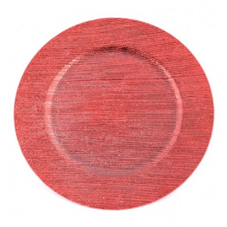 SOTTOPIATTO ROSSO IN PLASTICA D.33CM  -