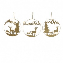 DIETROPORTA DORATO IN METALLO DIAM. 18CM