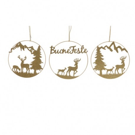 DIETROPORTA DORATO IN METALLO DIAM. 18CM