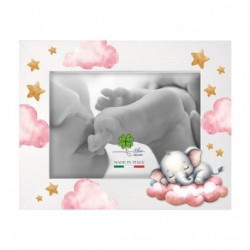 CORNICE STAMP. +TAG IN LEGNO "ELEFANTINO