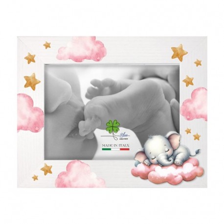 CORNICE STAMP. +TAG IN LEGNO "ELEFANTINO