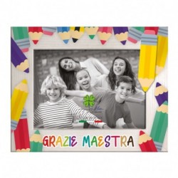 CORNICE STAMPATA+TAG IN LEGNO "MAESTRA"