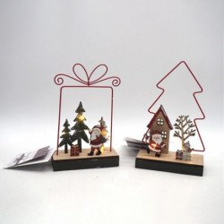 DECORAZIONI IN METALLO C/LUCI 18CM. I  -