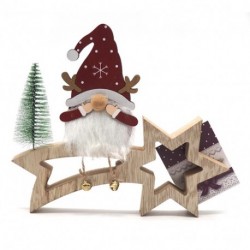 GNOMO IN LEGNO C/STELLA C/LED H.18X20X3.