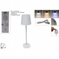 LAMPADA DA TAVOLO LED RIC. TOUCH BIANCO