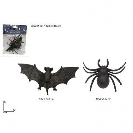 PIPISTRELLO C/RAGNO 13CM 2PZ DF2-W44 -