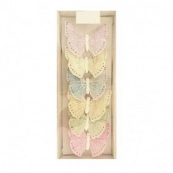 FARFALLA SU CLIP 8CM /6PZ  - DS 38777