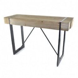 TAVOLO CONSOLLE 120X40XH76CM LEGNO/METAL