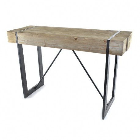 TAVOLO CONSOLLE 120X40XH76CM LEGNO/METAL