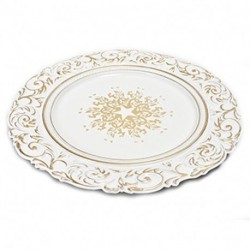 PIATTO DIA 36CM /BORDURA DORAT  - DS