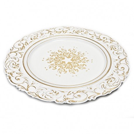 PIATTO DIA 36CM /BORDURA DORAT  - DS