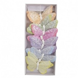 FARFALLA 8CM/12PZ SU CLIP  - DS 39359