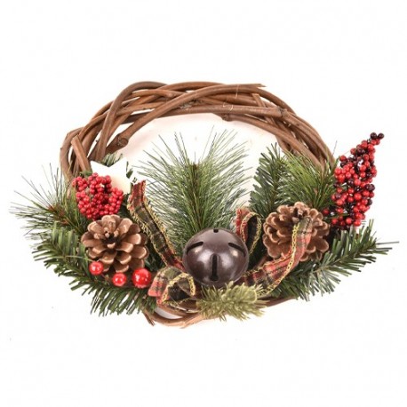 CORONA PER PORTA DIA25CM PIGNE  - DS