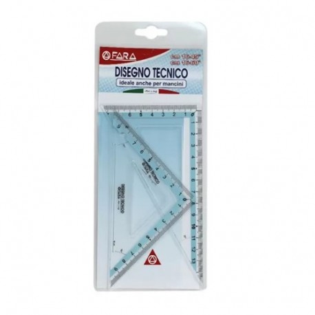 COPPIA SQUADRE DISEGNO TECNICO 16CM -