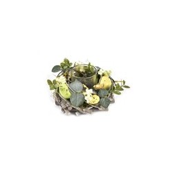 PORTACANDELE DIA16CM GIALLO  - DS 24516