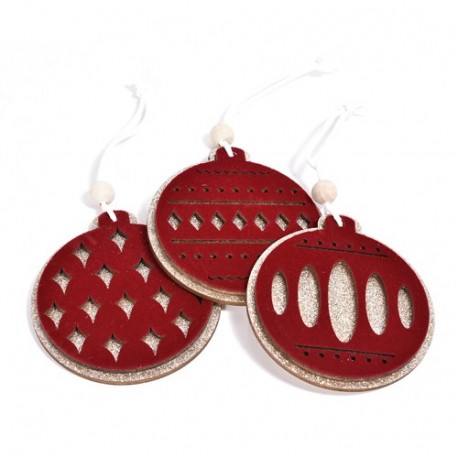 PALLINA DI LEGNO H8,5CM/3PZ  - DS 43678