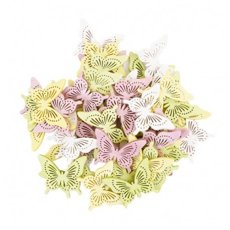 FARFALLE DI LEGNO 4CM/72 PZ  - DS 28155