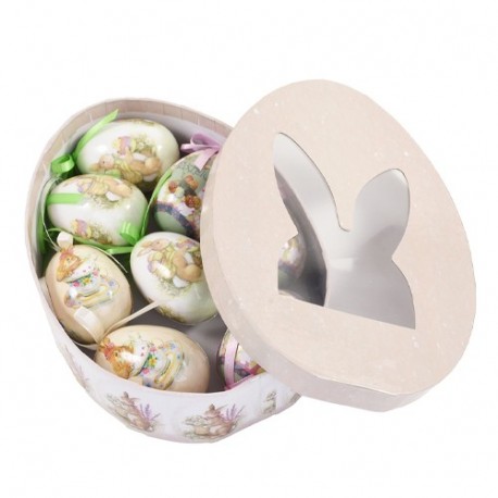 UOVA 7,5CM/8PZ CON FIOCCO  - DS 28195