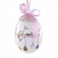 UOVO 15CM CON FIOCCO ROSA  - DS 28359A