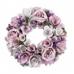 CORONA CON FIORI DIA25CM  - DS 27723B