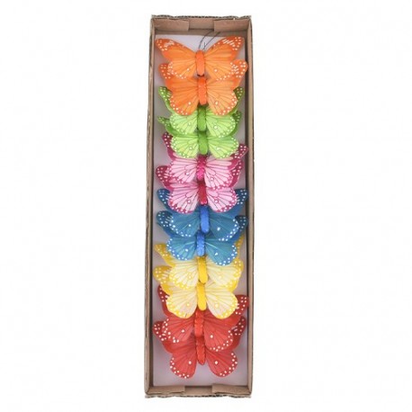FARFALLA SU CLIP 9CM/12PZ  - DS 26794