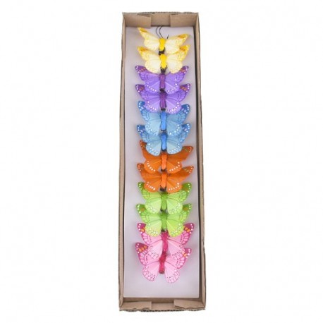 FARFALLA SU CLIP 7CM/12PZ  - DS 26789