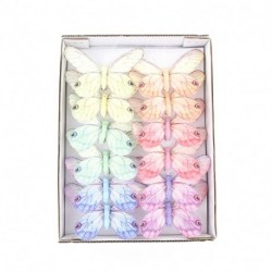 FARFALLA 10CM SU CLIP /12PZ  - DS 26407