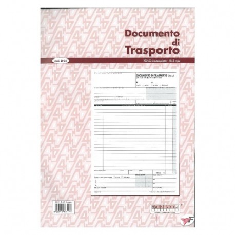 DOCUMENTO DI TRASPORTO 50X3COP. 297X225