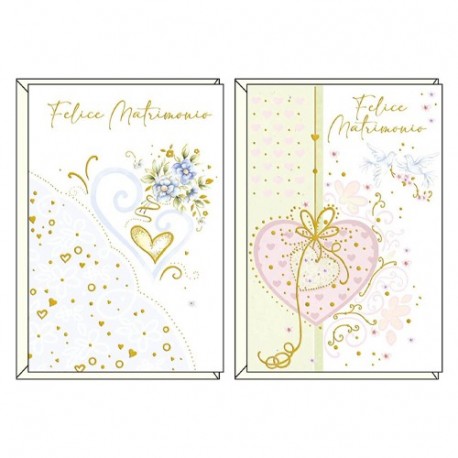 BIGLIETTO FELICITAZIONI NOZZE ORO